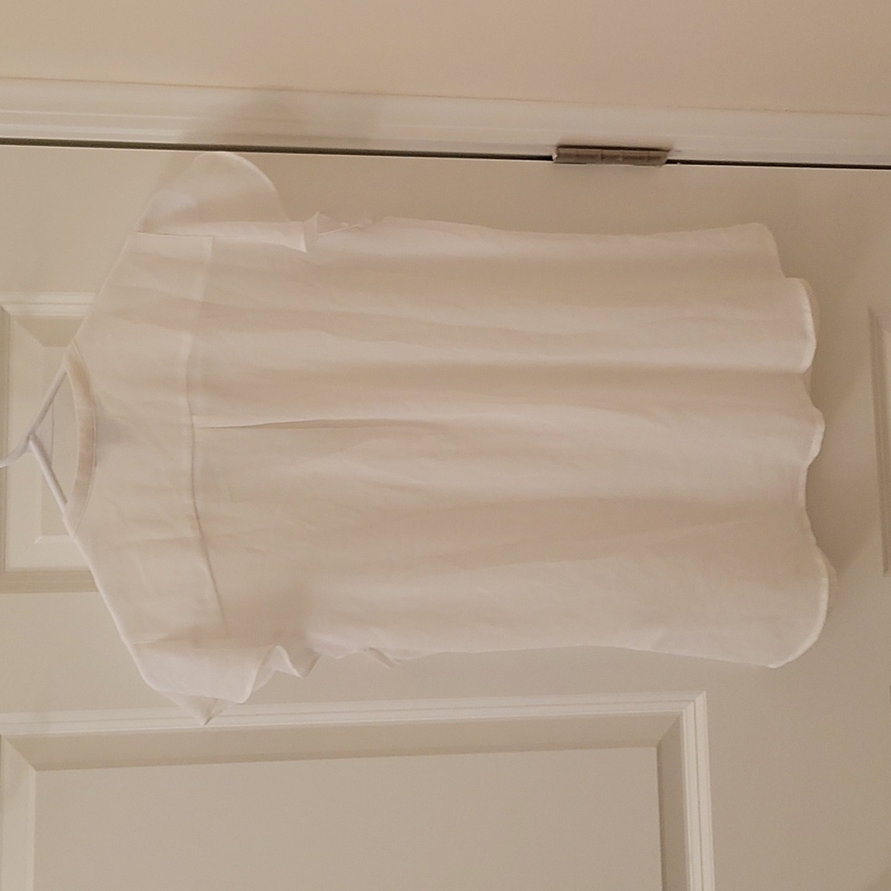 H&M White Blouse with Ruffle Sleeves - Picture 2 of 5